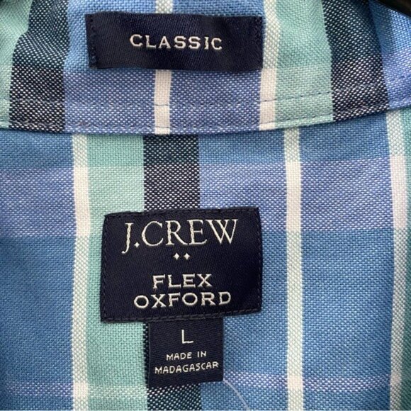 NWT J Crew Men's Classic‎ Flex Oxford Long-Sleeved Button-Down Shirt Size L - Picture 8 of 9
